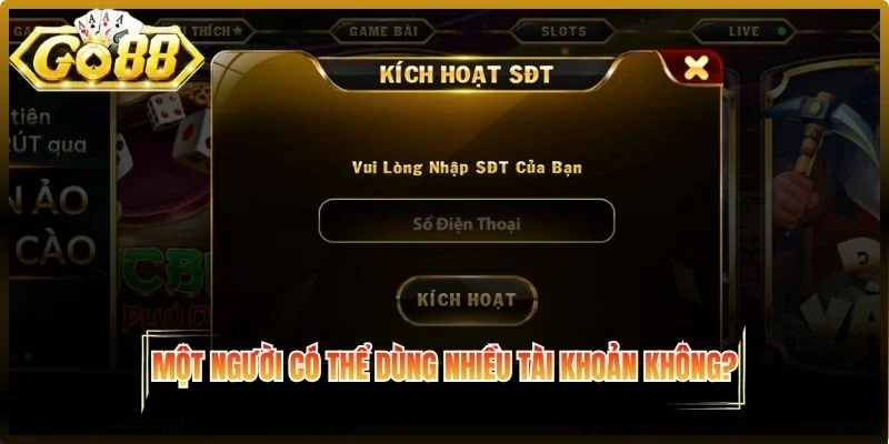 Một người có thể dùng nhiều tài khoản không?