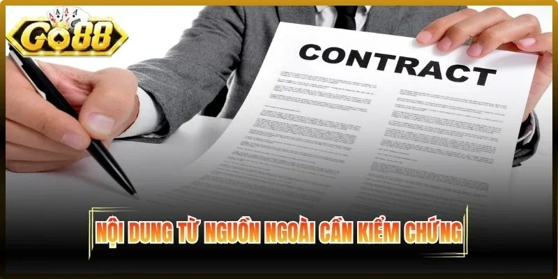 Nội dung từ nguồn ngoài cần kiểm chứng